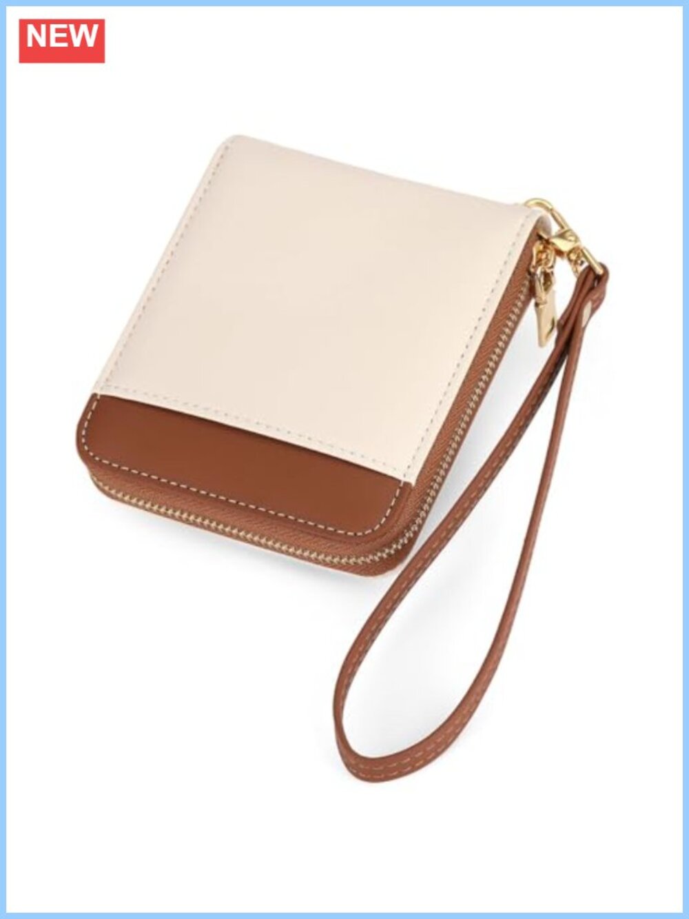 GAEKEAO Vegan Leather RFID Blocking Zip Around Wristlet Wallet with Card Holder